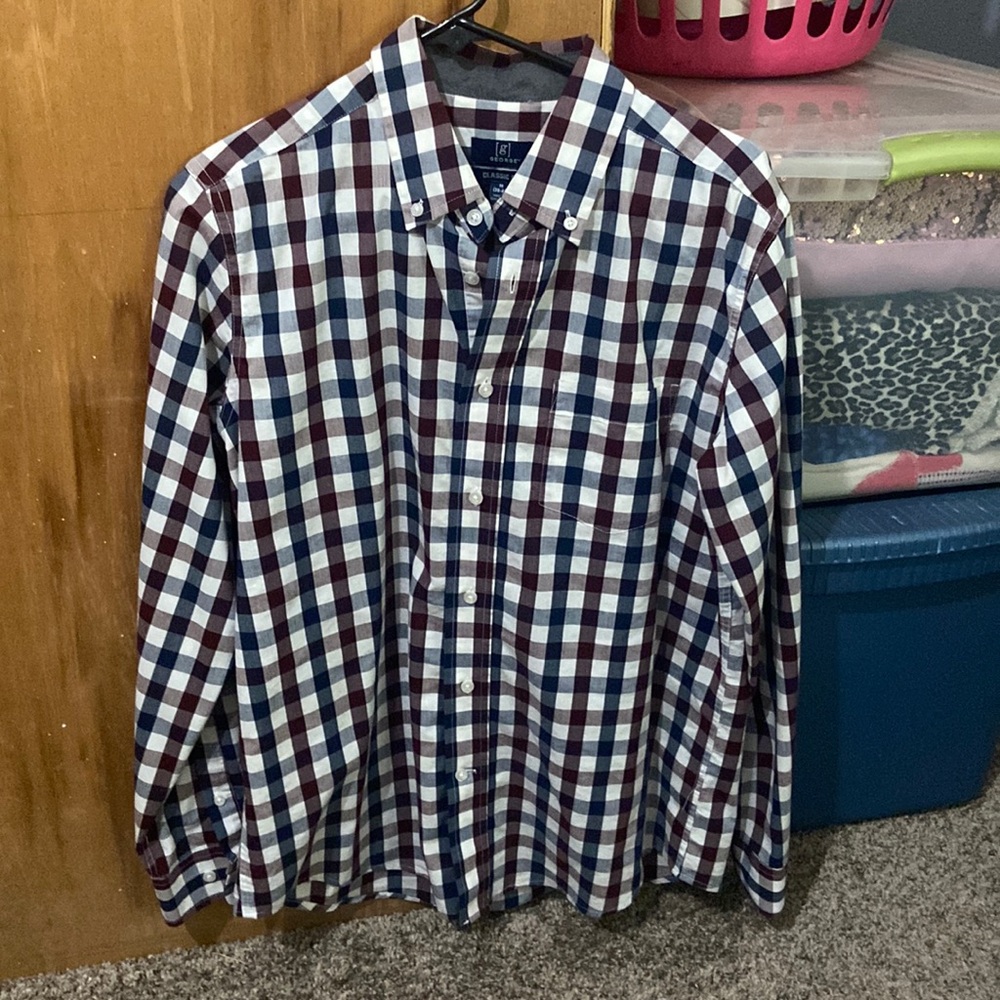 Mens long sleeve button down